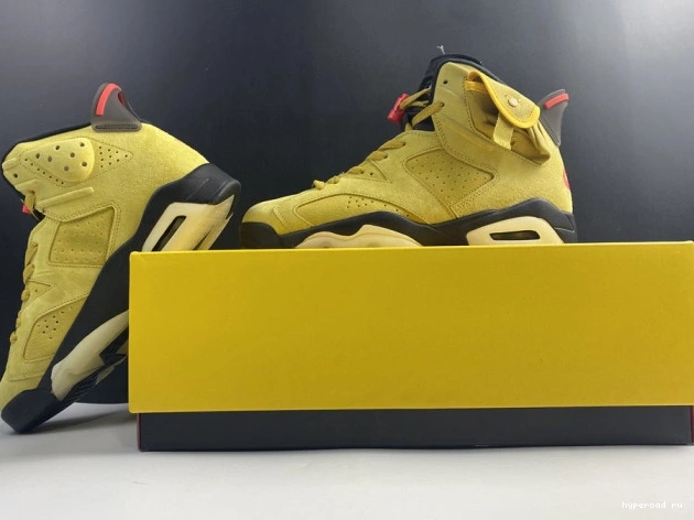JORDAN YELLOW AIR TRAVIS SCOTT CN1084-300 X 6 0727